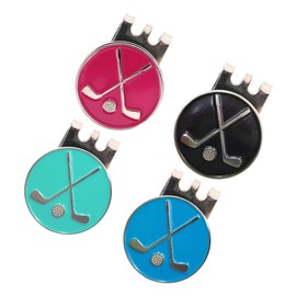 BIUDECO 4pcs Magnetic Golf Hat Clips Removable Ball Markers Stylish Golfing Accessories for Caps Belts and Clothing for Golf Lovers Green Blue Black