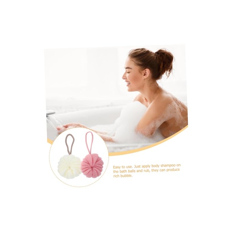 Nolitoy 4piezas Accesorios Baño Bolas Exfoliantes Esponja Exfoliante Corporal Seguro