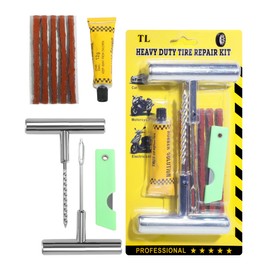 SCUARI 9PCS Tire Plug Kit,Tire Repair Kit,Car Accessories Tire Patch Kit,Tire Repair Kit with Plugs,Tire Plug Kit Heavy Duty,Flat Tire Repair Kit Tire Repair Tools for Car Truck Motorcycle ATV SUV