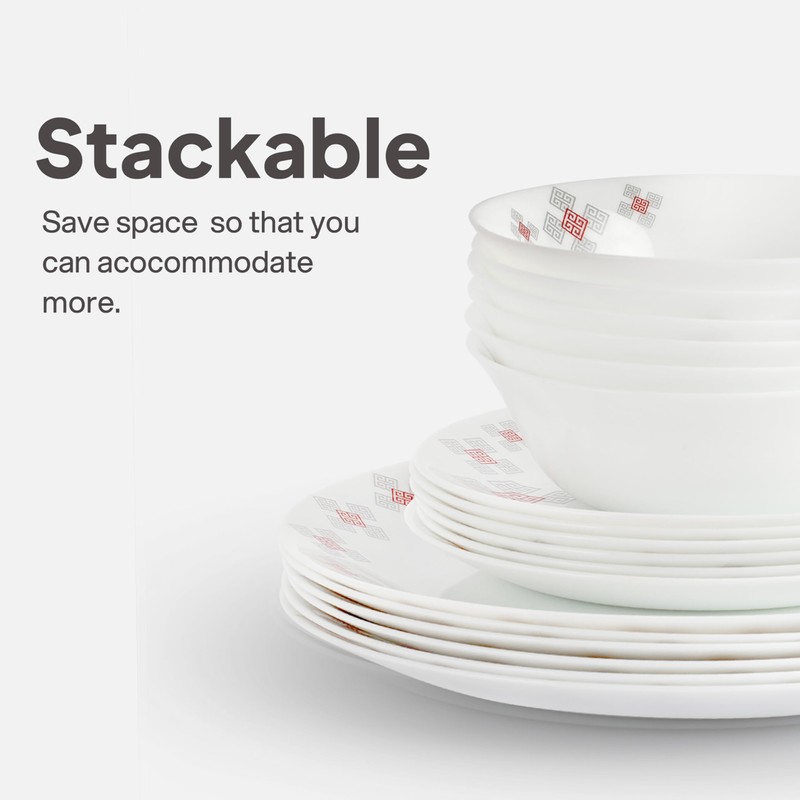 Cello Regal Dinnerware Set of 18 pieces, Service for 6,