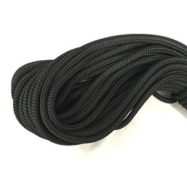 1/4 Inch by 100 Feet Black Double Braid Polyester Rope