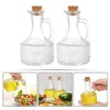 CALLARON 2Pcs Glass Oil Bottles 14Oz Oil Dispenser with Cork