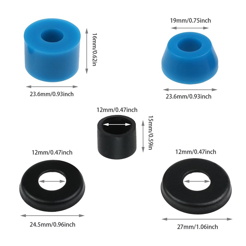 ECSiNG 3 Sets of Skateboard Truck Bushings Kit for Most