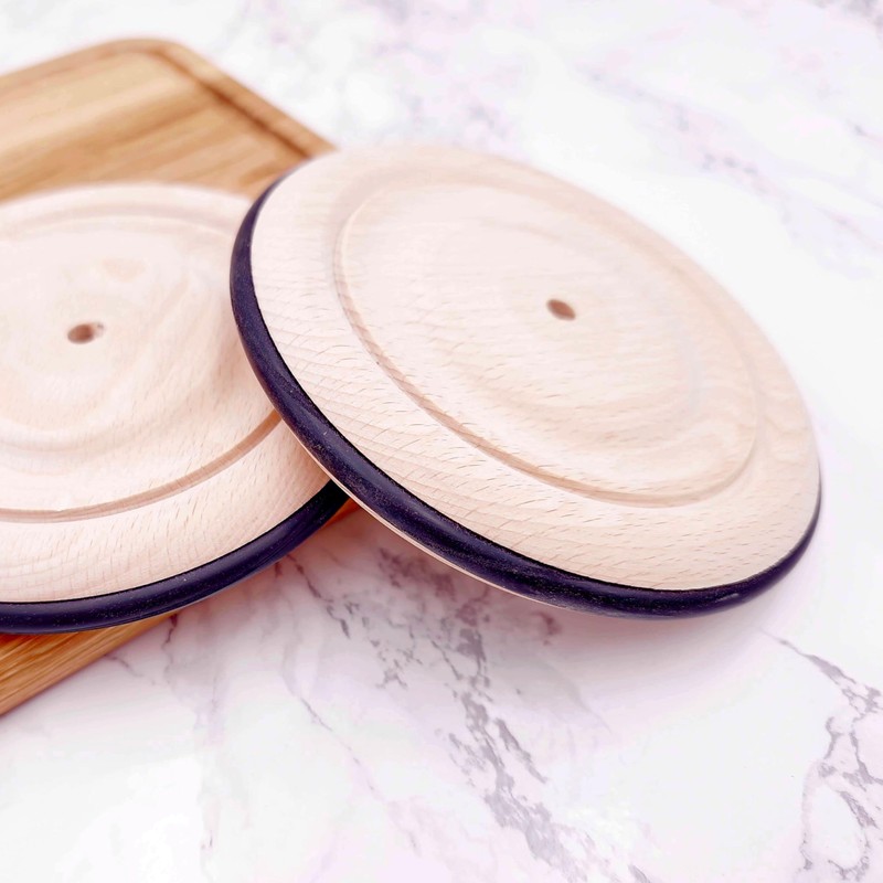 Wooden Wheel Made of Beech with Rubber Tyres 140 mm,