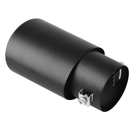 beiyaiey 1 PCS Car Exhaust Tip, Car Exhaust Pipe Modification Tail Throat Tail Pipe Universal Stainless Steel (Black)
