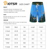 DIOTSR Men's Basketball Shorts, Athletic Graphic Mesh Shorts (Forest-Blue, Medium)