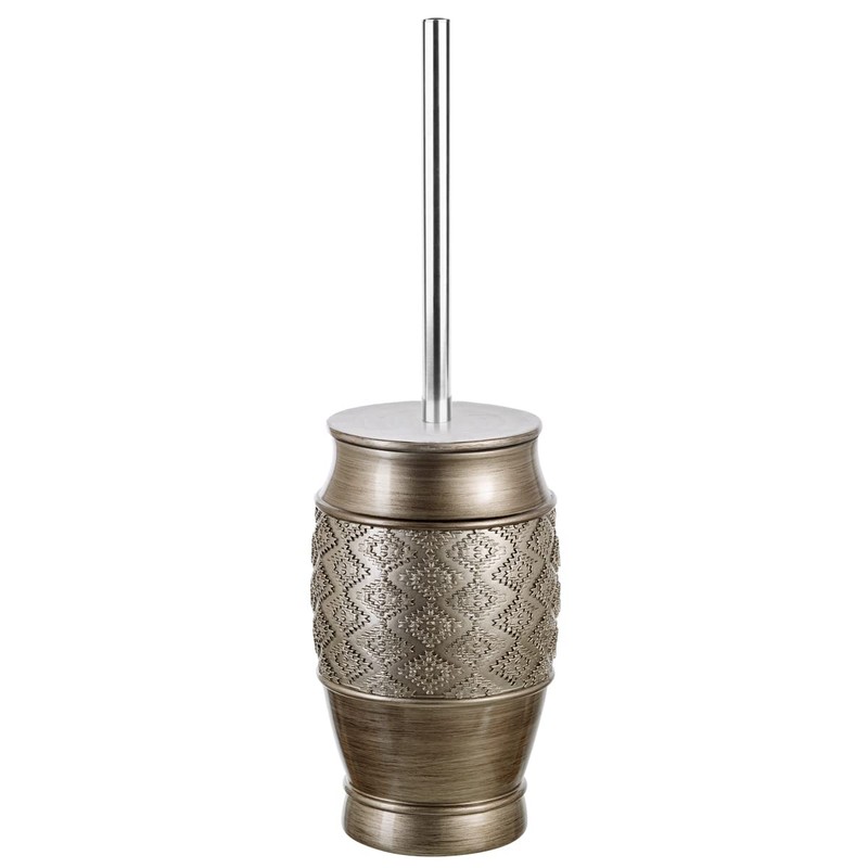 Creative Scents Dublin Silver Bathroom Accessories Set Complete - Brushed