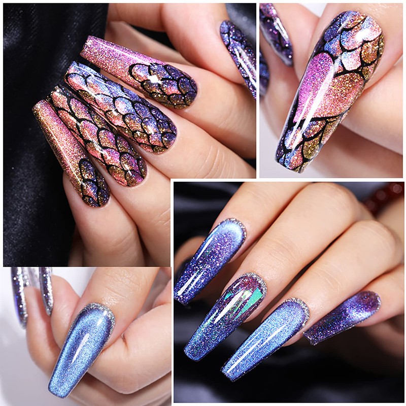 SILPECWEE 3Pcs Cat Eye Magnet for Nails Gel Nail Polish