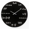 MIJOMA Black Glass Wall Clock Mathematic - Diameter 35 cm