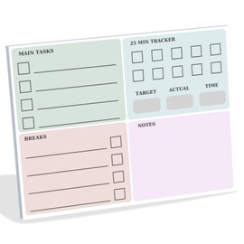 DAILY RITMO The Pomodoro Technique Planner Sticky To Do List | Addition to Pomodoro Timer | 8"x6" Productivity Goal Planning Notepad | Organization Products for Work and Study Journal