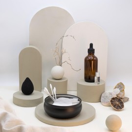 Dosenritter 3 x round jewellery boxes / cosmetic storage made of metal, matt, 10.8 x 4.3 cm (H x D), also ideal as tampon storage