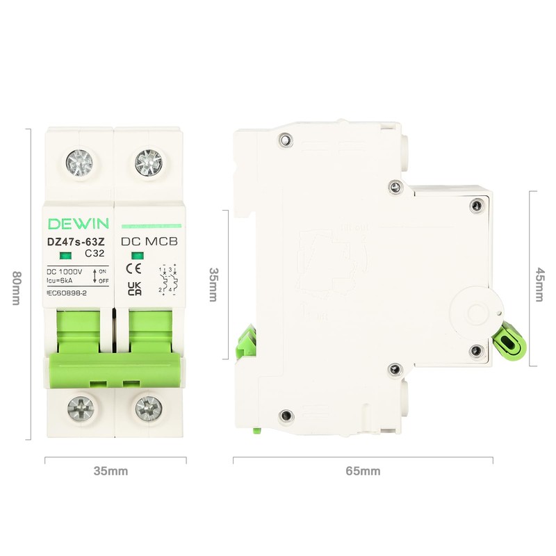 DewinLVD DC Circuit Breaker Small Photovoltaic Circuit Breaker Circuit Breaker