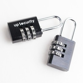 UP Security Small Combination Lock with Code, Mini Luggage Locks for Suitcase, Backpack Zipper, Small Padlock Combination, Keyless 3 Digit Number, Combo Padlock for Luggage Bag, Tool Box, Tiny Locker