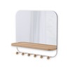 Umbra Estique Over-The-Door Multi-Use Organizer, W/Mirror, White