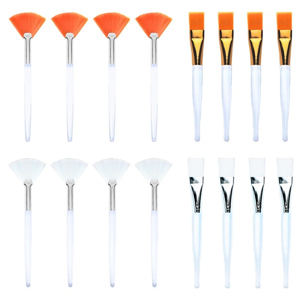 16 PCS Facial Mask Brush Fan Brushes Facial Applicator Brush
