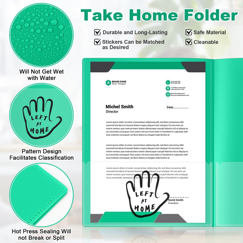 48 Pack Take Home Folder Parent Teacher Communication Folders -Heavy