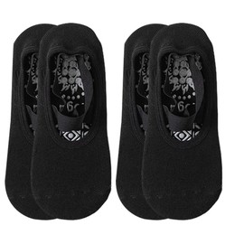 2 Pairs of Yoga Socks, Black, Non-Slip Pilates Socks, Non-Slip Socks for Women, Women's Non-Slip Socks, Women's Non-Slip Socks for Pilates, Yoga, Gymnastics, Ballet, Fitness, Home