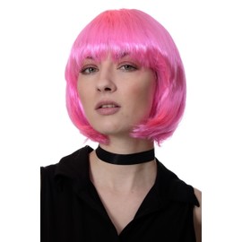 Wig Me Up - PW0114-PC5 Wig, Bob Short & Cheeky Pink Disco Go-Go Party