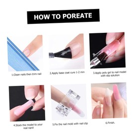 IWOWHERO Manicure Extension Fake Patches Nail Art Clips Nail Kits Pens Perfect for Home and Salon