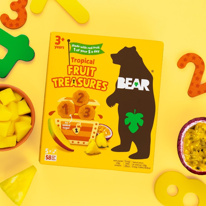 BEAR Tropical FRUIT TREASURES - Delicious Real Fruit - Suitable