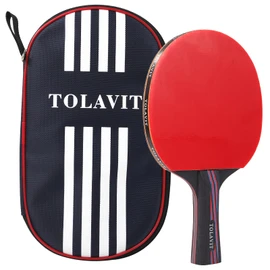 Tolavit Table Tennis Racket, Racket Case, Table Tennis Racket, Ping Pong, Beginner, Intermediate Player, Set, Shake Hand, Rubber, Practice, Flare Grip, Professional