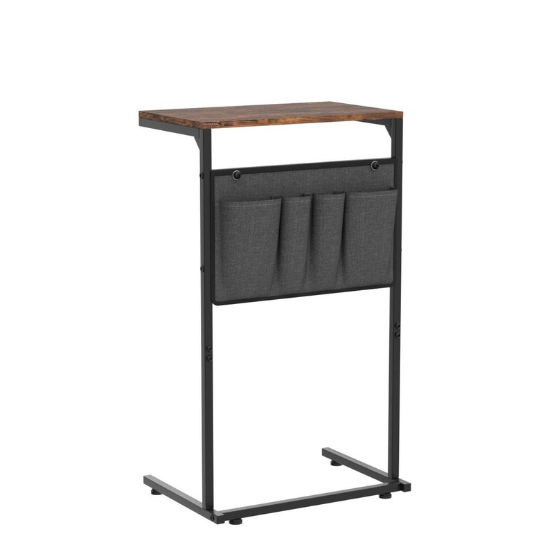 Vantic C Shaped End Table, Small Side Table for Couch