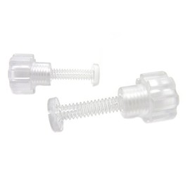 Fasten Tight White Poly Carbonate Fasteners - 12pk Clear (Plastic Bolts - Plastic Nuts) #10-24
