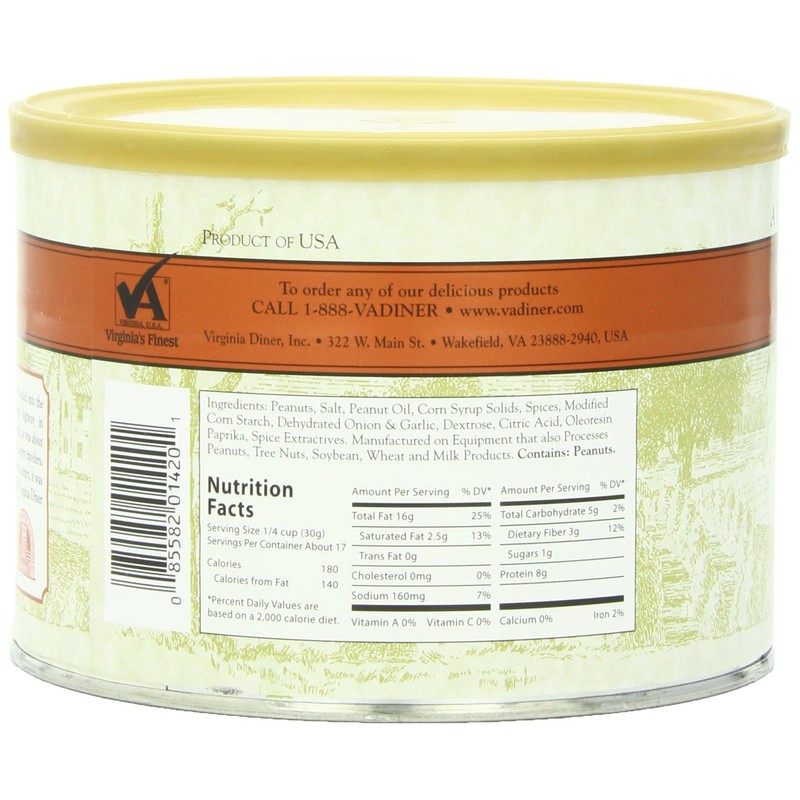 Virginia Diner Zatarain's Spicy Cajun Peanuts - Gourmet Cajun Peanuts