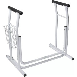 Drive Medical MDS Stand Alone Toilet Safety Rail, White, EA