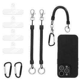 Bremorou 2 Pcs Anti Theft Phone Tether Leash Drop Prevention Strap Climbing Hook Universal Lanyard Fitting Outdoor Hiking Cycling Climbing Skiing Compatible For Most Smartphones