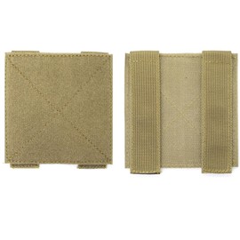 1 x MOLLE Hook and Loop Display ID Panel 10cm x 10cm for Tactical Morale Patches Badges Backpacks Vests Bags Patch (Tan)