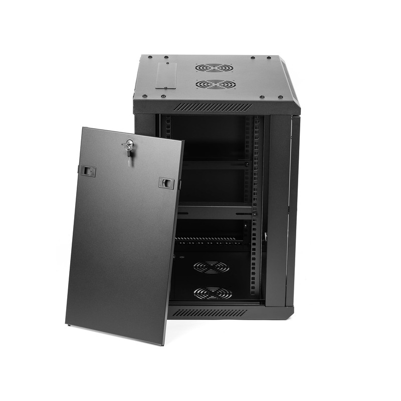 Rosewill 12U Server Rack Enclosure with Glass Door, Locks, &