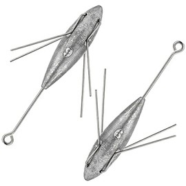 Dr.Fish Paquete de 2 Sputnik Sinker de cola larga para surf, pesca, peso de 3 a 10 onzas, agua salada, surf, pesca, bagre, playa, fundición, pesca, mar, araña, plomo, 7 onzas