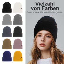 Boonbery Beanie Hat for Men and Women, Unisex Winter Hat, Knitted Hat, Classic Design, Soft, Thin Hat, Ideal for All Seasons, gray