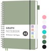 RETTACY A5 Notebook Grid Graph Paper, Spiral Notebook 160Pages/80 Sheets