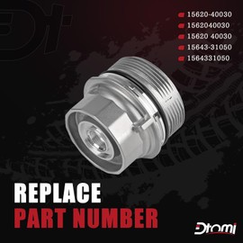 Oil Filter Housing Cap Assembly with Oil Plug Compatible with Toyota Vehicle Avalon Camry Highlander RAV4 2013-2016, Corolla Matrix Prius Sienna 2013-2014 Tacoma Replaces# 15620-40030, 1562040030
