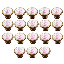 SagaSave 18PCS DIY Vintage Antique Ceramic Door Knob Drawer Pull Handle Cabinet Cupboard Wardrobe Door Pull for Kitchen Cupboards, Dressers, Wardrobes, Cabinets