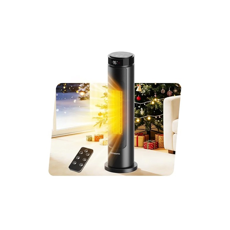 MORENTO Space Heater for Indoor Use, 1500W Ceramic Fast Heat,