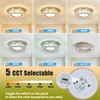 Gisisee 11 Inch Modern Gold Luxury Flush Mount Ceiling Light,Small