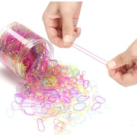500 Small Rubber Bands Hair Ties Ponytail Elastic Multi Color for Kids Girls Hair Value PacK
