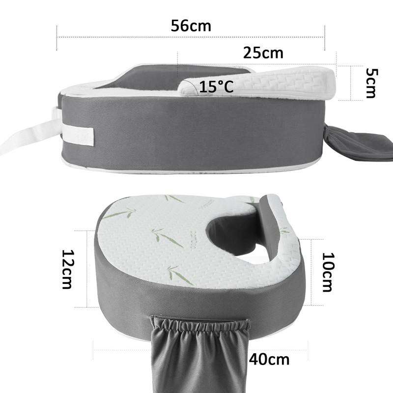 Dresime Nursing Pillow for Breastfeeding Pillows with Removable Wedge Pillow
