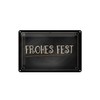 Ontrada Blechschild 20x30cm gewölbt Frohes Fest Deko Geschenk Schild