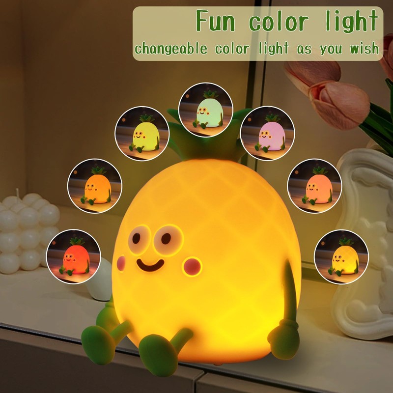 Yesinaly Silicone Night Light for Kids Nursery - Dimmable Touch