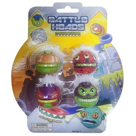Battle Heads Series 1 Pack of 4 Characters, Reveal Your Surprise Characters, Collectable Battling Heads with Play Value for Boys and Girls 3-12 Years