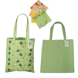 HAYY Canvas Bag Double-Sided Dual-use Handbag Shopping Storage Grocery Supplies…