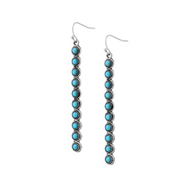 MINACHI Pendientes Turquesa para Mujer, Pendientes Colgantes Bohemios con Barra Larga Vertical de Turquesa, Regalo de Joyería Boho Hippie Vintage