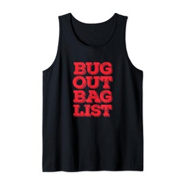Bug out Bag list Prepper Survivalist Tank Top