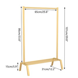 STWWO Kids Dress Up Storage, Metal Kids Clothing Rack, Kids Costume Rack with Storage Shelf, Toddler Clothing Rack Organizer, Gold