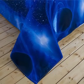 Tabeskly Kids Boy Blue star space Bedding Duvet Cover Set Single, Starry Sky Soft Zipper Childrens Girls Full Bed 3 Piece Quilt Covers and Pillowcases Mildly Cosy Budget Bedclothes 135×200cm
