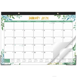 2026 Desk Calendar, 12 Months Calendar from January to December, 17" x 12", Desk Calendars 2026 Large Ruled Blocks for Planning